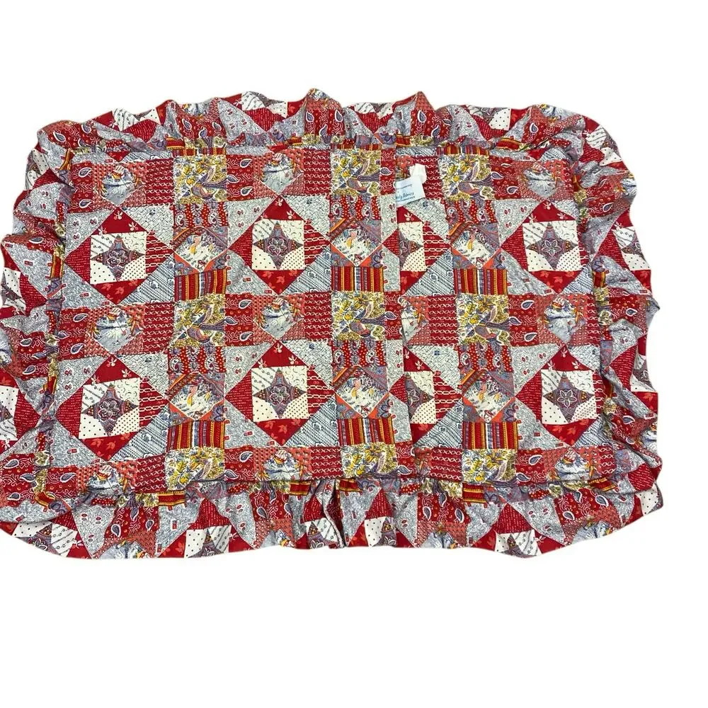 Vintage Waverly Schumacher Patchwork Pattern Quilted Pillow Case 30